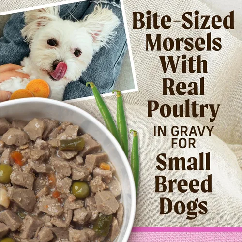 Vista 3 de Merrick Lil' Plates - Alimento húmedo sin cereales para perros pequeños, receta Tiny Thanksgiving Day Dinner, 12 envases de 3.5 onzas Natural, Grain