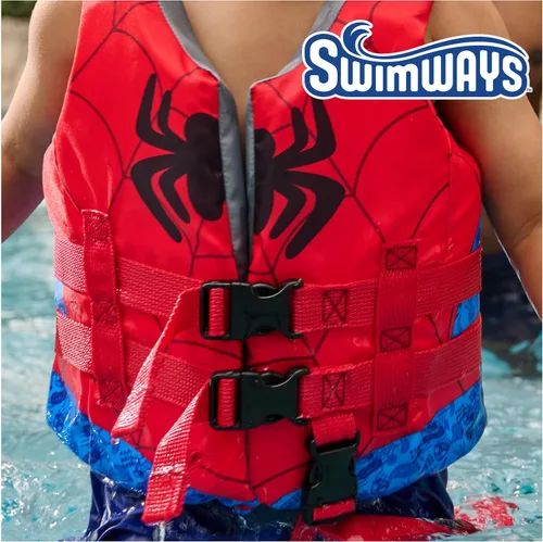 Vista 2 de SwimWays Spidey and His Amazing Friends - Chaleco salvavidas para niños de 33 a 55 libras