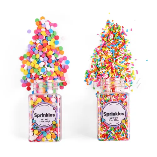 Vista 8 de Chispas comestibles de Navidad para hornear, chispas de Navidad, chispas de nonpareils, chispas rojas y verdes para galletas, magdalenas, fresas