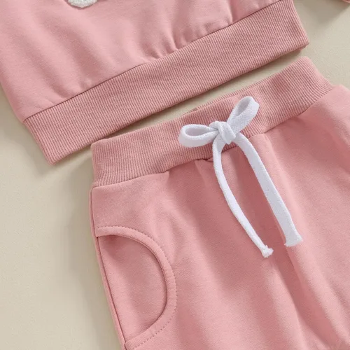 Vista 6 de FIOMVA Daddys - Conjunto de sudadera y pantalones deportivos para niña, ropa de bebé para otoño e invierno