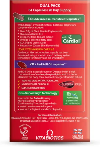 Vista 2 de Vitabiotics Cardioace Max. 84 cápsulas.