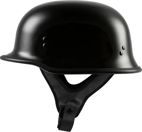 Vista 5 de Highway 21 Medio casco de 0.354 in para motocicleta, aprobado por DOT, protección de crucero ligero de perfil bajo, certificado FMVSS 218 (cromo, XS)