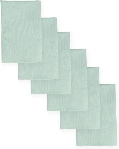 Vista 17 de Juego de servilletas de dos tonos, verde bosque, 100% algodón, tamaño de servilleta de 18 x 18 pulgadas, adecuado para comidas formales, comidas
