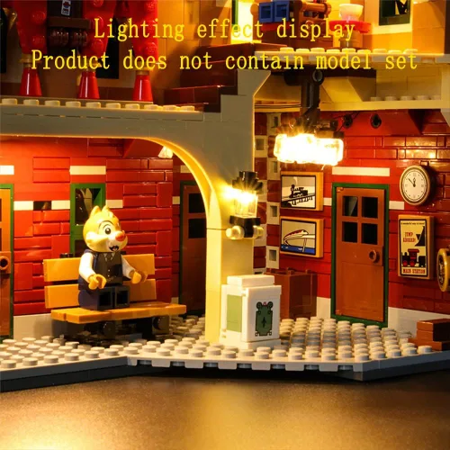 Vista 7 de GEAMENT Kit de luces LED compatible con Lego Disney Train and Station - Juego de iluminación para modelo de construcción 71044