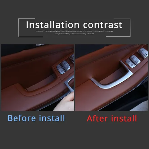 Vista 2 de 4 unids ABS puerta de coche caja de almacenamiento decorativo marco ajuste accesorios para BMW X5 G05 2019 (cromo)