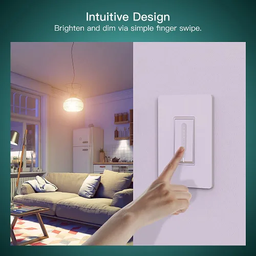 Vista 8 de Atenuador de luz inteligente, cable neutro requerido, interruptor de luz WiFi Treatlife, funciona con Alexa y Asistente de Google, control remoto