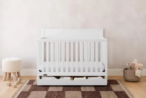 Vista 2 de Graco Shiloh - Cuna convertible 5 en 1 con cajón - Cuna de bebé con certificación GREENGUARD Gold hecha de madera, se convierte en cama infantil