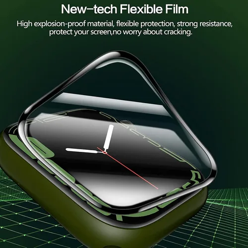 Vista 5 de Lamshaw Protector de pantalla compatible con MOLOCY Smart Watch, [3 unidades] Película transparente de TPU de cobertura completa compatible