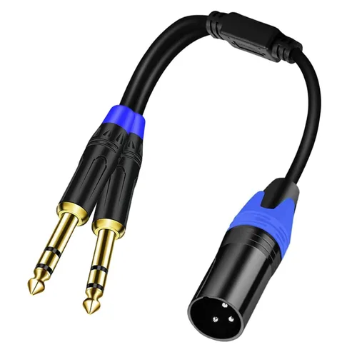 Vista 12 de Cable doble TRS a XLR hembra de 0.250 in para micrófono, mezclador, amplificador, 6.6 pies, cable de audio doble 1/4 TRS macho a XLR, cable
