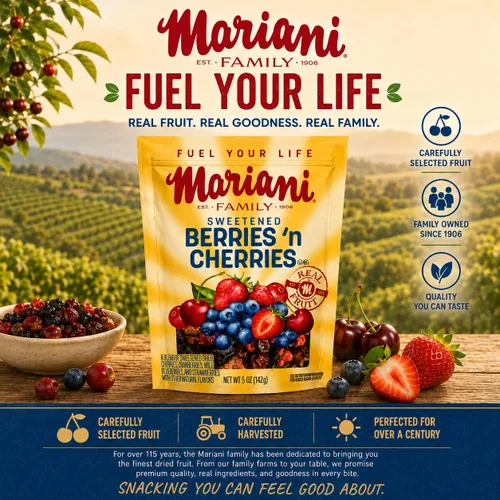 Vista 7 de Mariani Bayas Secas Endulzadas y Cerezas, 5 oz (142 g)