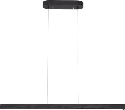 Vista 14 de Lámpara colgante lineal de madera de 39 pulgadas con LED regulable para isla de cocina con control remoto, lámpara colgante ajustable para comedor