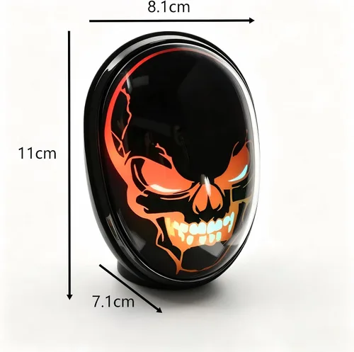 Vista 4 de Altavoz Bluetooth fantasma de Halloween, espeluznante y divertido Negro oscuro