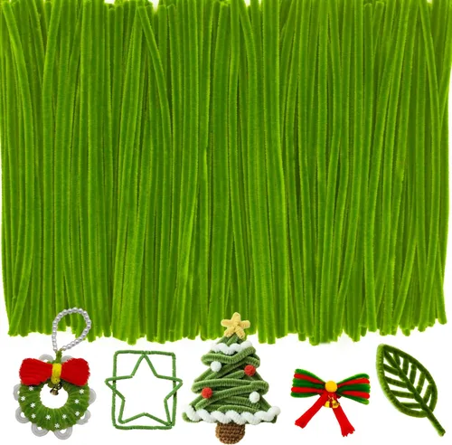 Vista 13 de Limpiapipas Suministros de Artesanía Tallos de chenilla para manualidades de bricolaje Purpurina dorada+plata