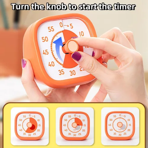 Vista 8 de Temporizador visual para niños, temporizador de tiempo, temporizador de 60 minutos para niños para aula, oficina en casa, temporizador de cuenta