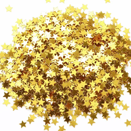Vista 8 de Hestyia Confeti de Estrella de 60 g con Purpurina, Confeti de Mesa de Papel Metálico para Navidad, Fiesta, Boda, Festival