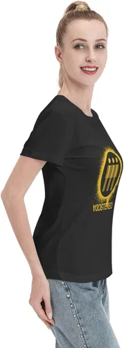 Vista 5 de Soda - Camisetas estéreo para mujer, ajuste holgado, casual, de algodón, cómodas, cuello redondo, manga corta, ropa