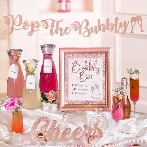 Vista 9 de PRESTIGE - Kit de barra de mimosa, decoración de despedida de soltera, decoración de despedida de soltera, decoración de despedida de soltera