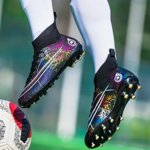 Vista 5 de JUNNMRE Zapatos de fútbol unisex para hombre y mujer, zapatos de fútbol juveniles, zapatos de fútbol de alta calidad, para exteriores e interiores