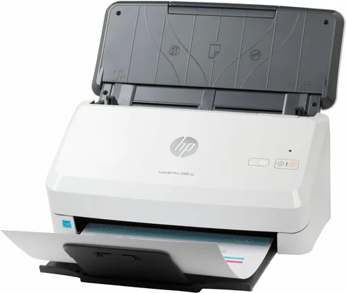 Vista 3 de HP ScanJet Pro 2000 s2, escáner rápido de 2 caras con alimentador automático de documentos, lo mejor para pequeñas empresas (6FW06A)