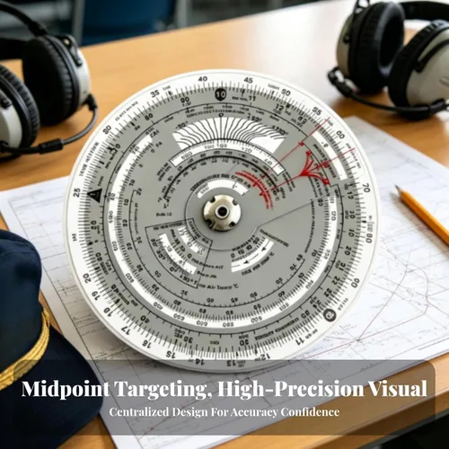 Vista 6 de Navigation Ruler Circular Slide Rule Aviation Computer for Students Planning E6B Computer with Metal Fastener Transparent