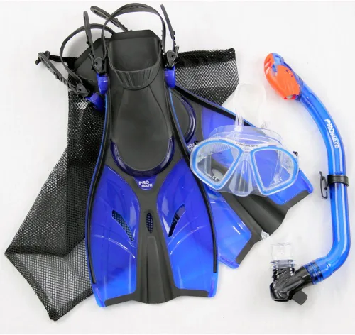 Vista 2 de Promate Youth Snorkel juego de antiparras y patas de rana