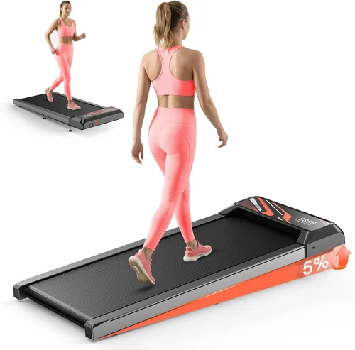 Vista 8 de 2.5HP Walking Mat with Incline pad,Under Desk Treadmill, Walking Running Pad with Remote, 3 in 1 Low Noise Small Mini Portable Treadmill with Led