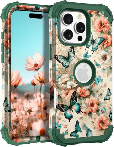 Vista 135 de Hocase Funda para iPhone SE 2022/2020, resistente a prueba de golpes, de plástico duro+goma de silicona, funda protectora híbrida para iPhone SE