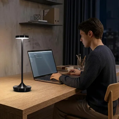 Vista 9 de Lámpara de mesa inalámbrica recargable - Luz de mesa LED operada con batería de 6000mAh - Lámparas de mesa portátiles táctiles regulables