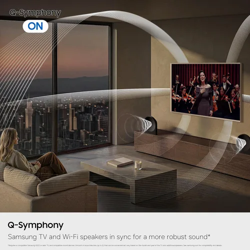 Vista 6 de Samsung HW-LS50H Music Studio 5 Altavoz inteligente inalámbrico, conectividad Wi-Fi y Bluetooth, Dolby Atmos inalámbrico, Q-Symphony, integración
