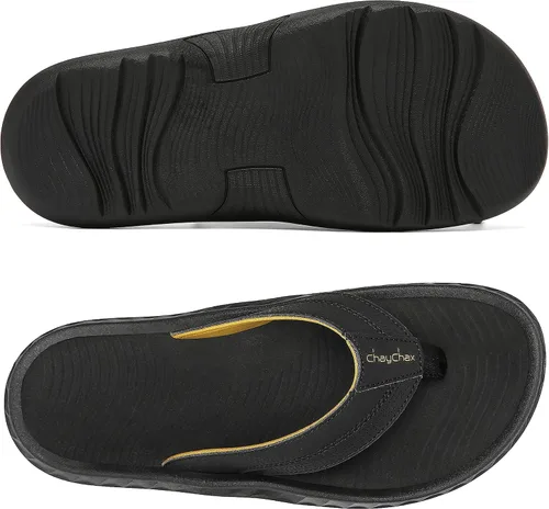 Vista 2 de ChayChax Men's Flip Flops Arch Support Beach Sandals Outdoor Sport Thong Sandal with Soft Footbed