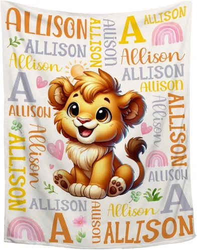 Vista 26 de Manta de conejo personalizada para niños y niñas, manta de bebé ultra suave, regalo personalizado, decoración de manta con nombre, 30 x 40 pulgadas