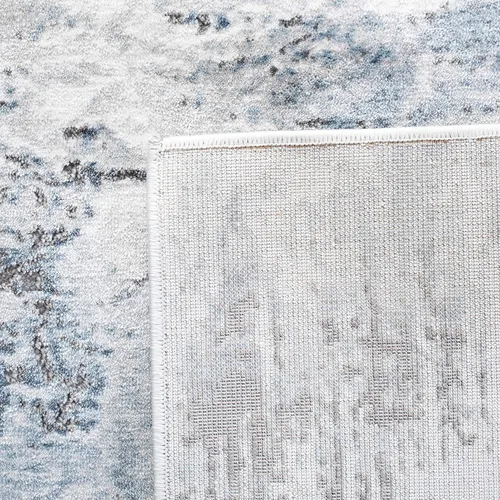 Vista 7 de SAFAVIEH Craft Collection - Alfombra para pasillo, 2.3 x 8 pies, azul y gris, diseño abstracto moderno, no desprende pelusa y de fácil cuidado