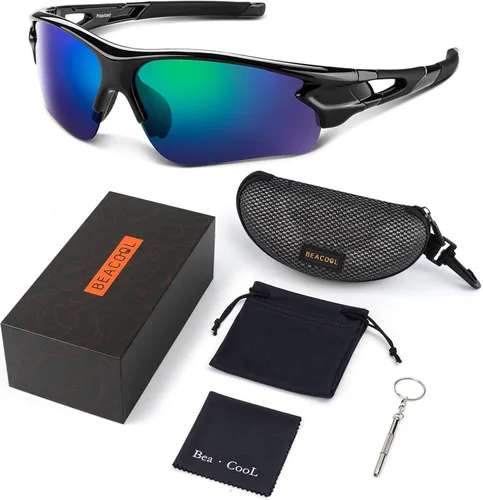 Vista 7 de BEACOOL Polarized Sports Sunglasses for Men Women Youth Baseball Fishing Cycling Running Golf Motorcycle Tac Glasses UV400