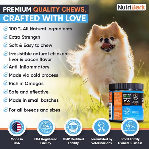 Vista 4 de Glucosamina para perros – 1000 mg – Suplemento para articulaciones de perros mayores – Masticables avanzados de apoyo para la cadera