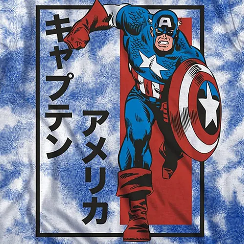 Vista 2 de Marvel Camiseta de Capitán América para hombre, The Sentinal of Liberty - Capitán América Tie Dye