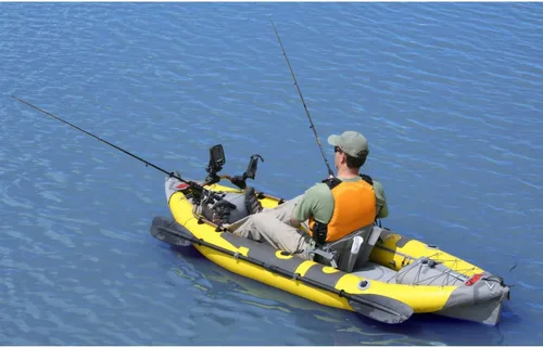 Vista 6 de Advanced Elements StraitEdge™ Angler Inflatable Kayak - AE1006-ANG Fishing Kayak with Rod Holders and Bag and Pump