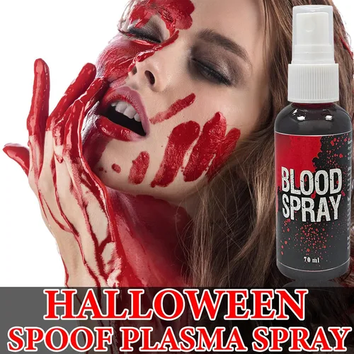 Vista 2 de Spray de sangre falsa de Halloween, salpicadura de sangre realista, líquido artificial lavable, sangre falsa para ropa, kit de maquillaje SFX
