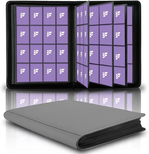 Vista 17 de Carpeta de tarjetas coleccionables de 9 bolsillos, libro de tarjetas premium para 360 tarjetas, álbum de tarjetas resistente para tarjetas