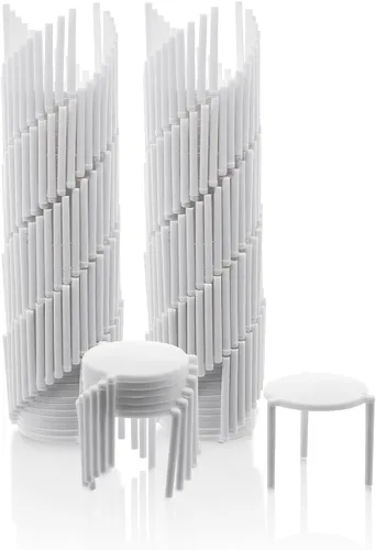 Vista 4 de Party Essentials Soportes desechables de plástico para pizza/ahorradores/apiladores de trípode/cajas de catering y comida para llevar, paquete
