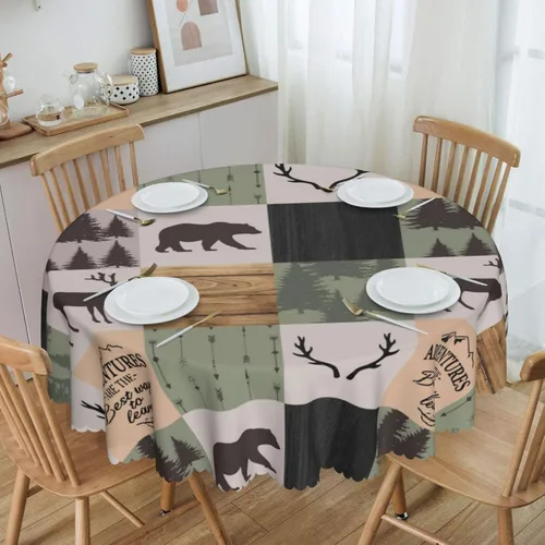 Vista 44 de Mantel azteca, diseño geométrico tribal, decoración rústica de nativos americanos, estilo suroeste, impermeable, lavable, para decoración de cocina
