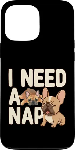 Vista 24 de I Need a Nap Funny French Bulldog Mom Life Tired Parent Case for iPhone 16