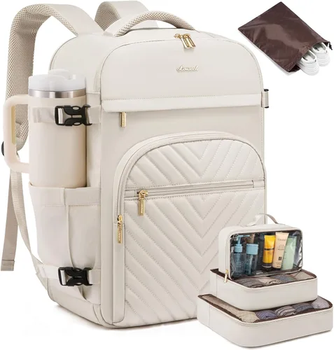 Vista 24 de LOVEVOOK Mochila de viaje para mujeres y hombres, bolsa de viaje para artículos personales de la TSA para laptop de 17.3 pulgadas aprobada por