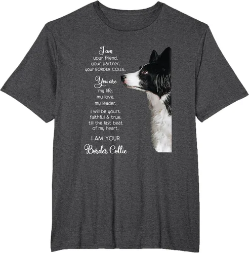 Vista 20 de Funny I Am Your Friend Your Partner Your Border Collie - Camiseta de regalo, Negro, S