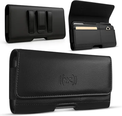 Vista 7 de Wireless City Funda de cuero para iPhone 17 Pro, 17, 16 Pro, 16e, 15, 15 Pro, 14, 13, 12, 11, X, XR, XS - Funda con clip para cinturón para hombres