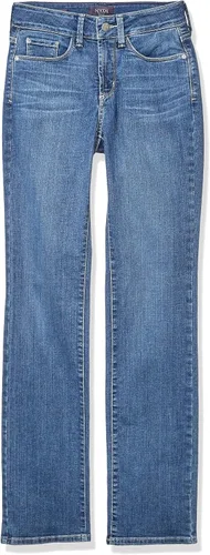 Vista 5 de NYDJ - Pantalones Marilyn de mezclilla rectos para mujer.
