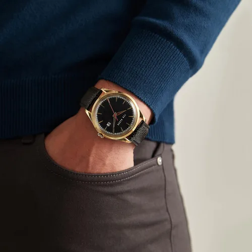 Vista 3 de Ted Baker Daquir - Reloj con correa de cuero negro modelo BKPDQF1149I Negro