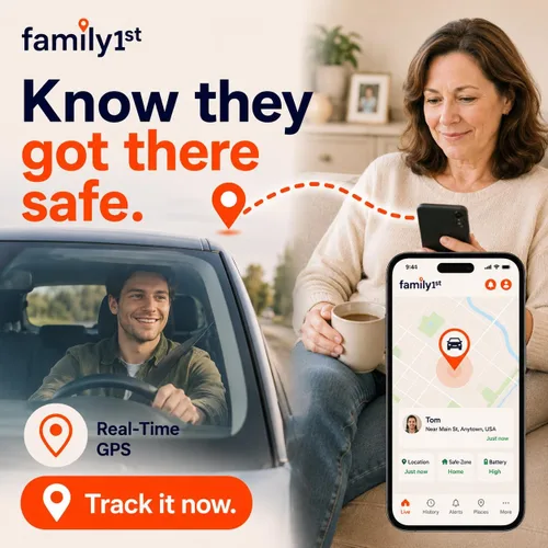 Vista 3 de Family1st Paquete compacto de rastreador GPS para vehículos, activos de automóviles y niños, seguimiento en tiempo real con aplicación, dispositivo