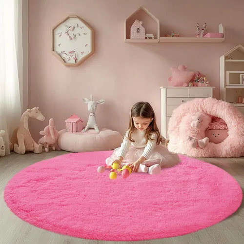 Vista 38 de Alfombra redonda beige para dormitorio: alfombra suave y esponjosa de 4 x 4 pies para sala de estar, alfombra redonda de felpa peluda