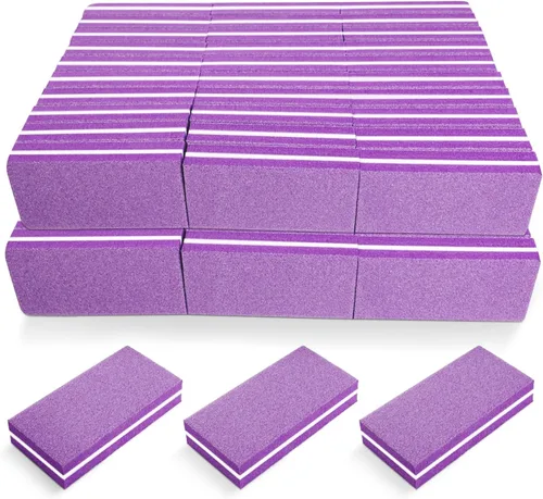 Vista 8 de Juego de pulidor de uñas profesional rosa, 30 piezas, uñas acrílicas y naturales, bloques de tampón de grano 100/180