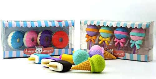 Vista 3 de Borrador de forma de postre Kawaii lindo borrador de forma linda suministros escolares (estilo tres)
